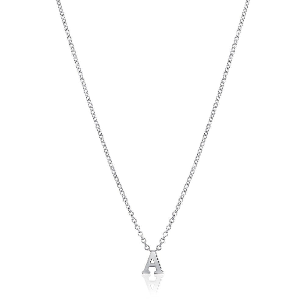 Initial Necklace White