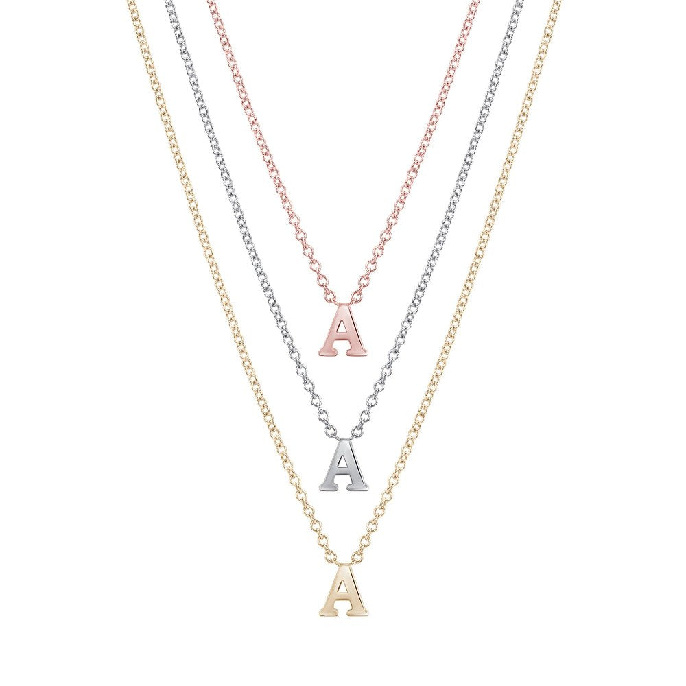 Initial Necklace Rose