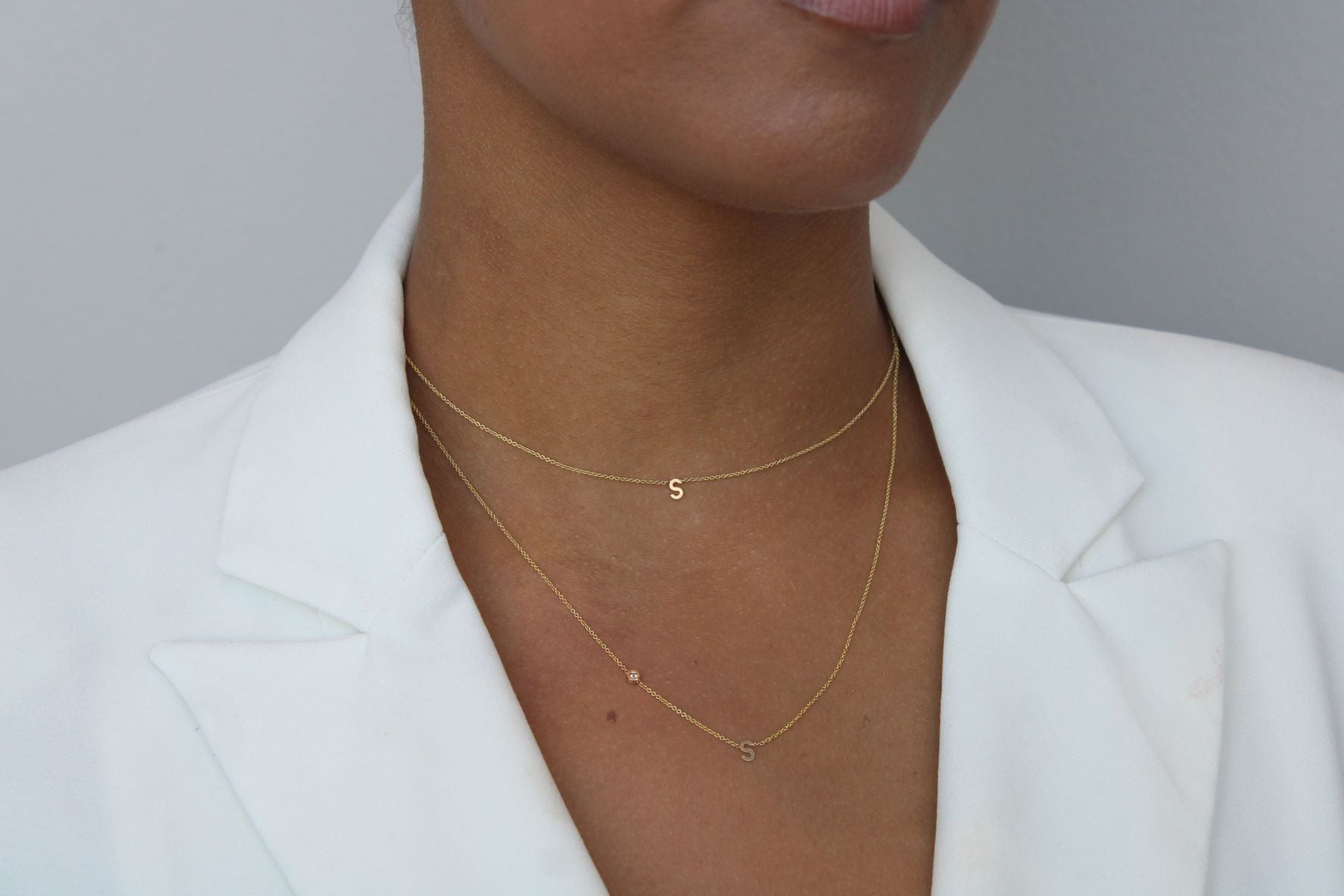 Initial Diamond Necklace