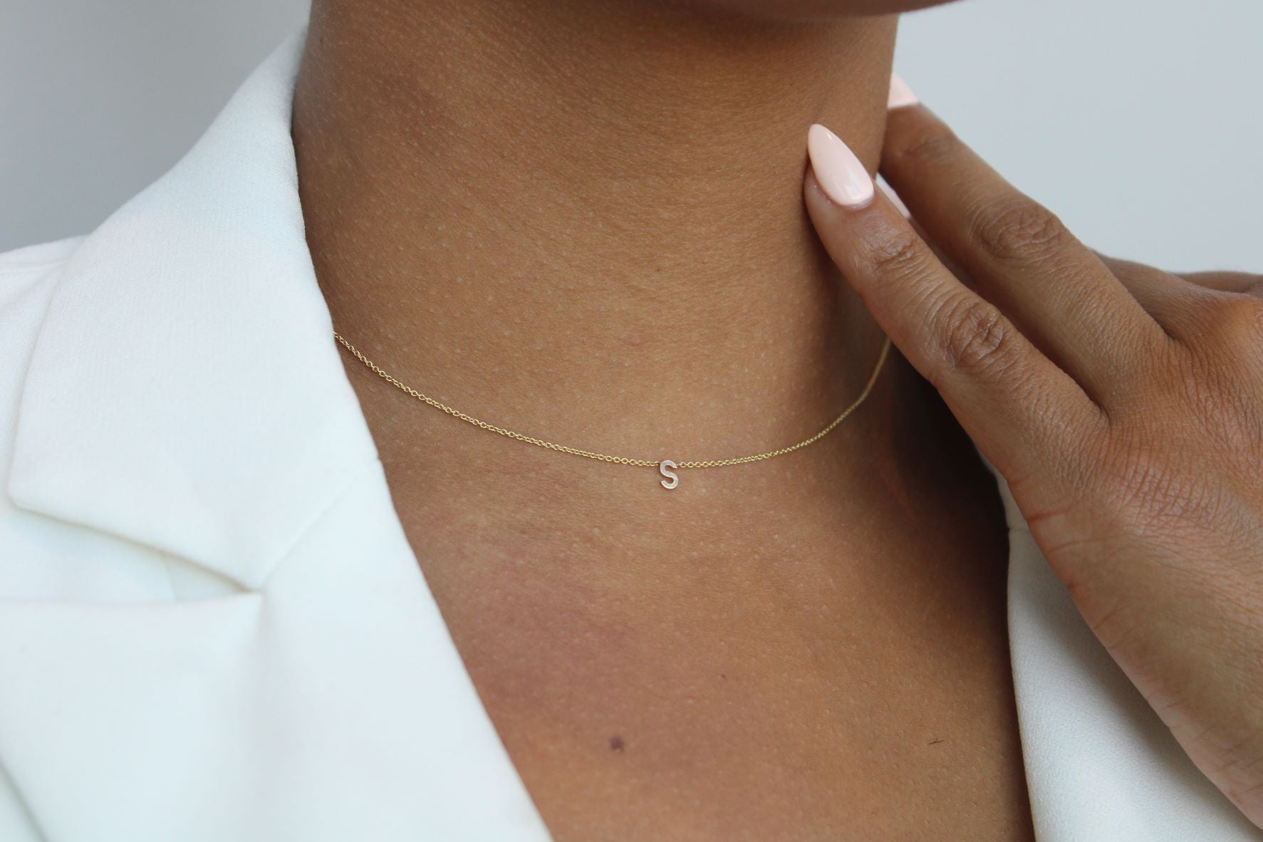Initial Necklace Rose
