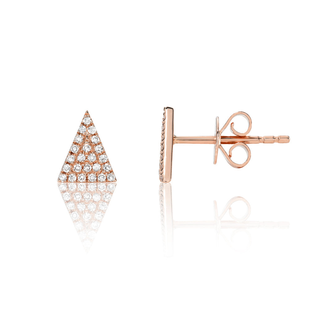 Pavé Triangle Stud