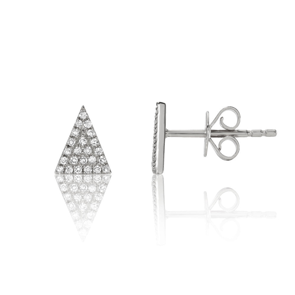 Pavé Triangle Stud