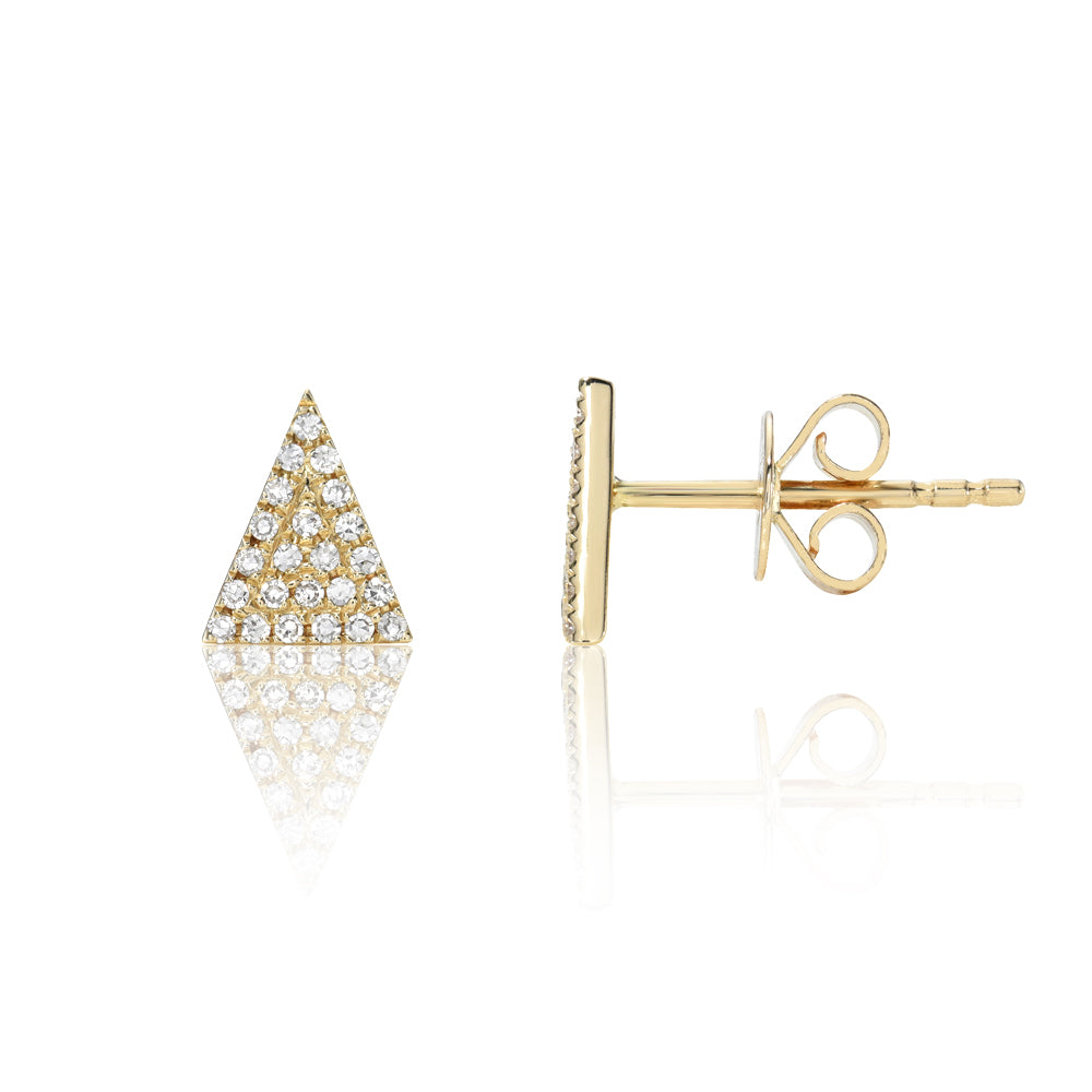 Pavé Triangle Stud