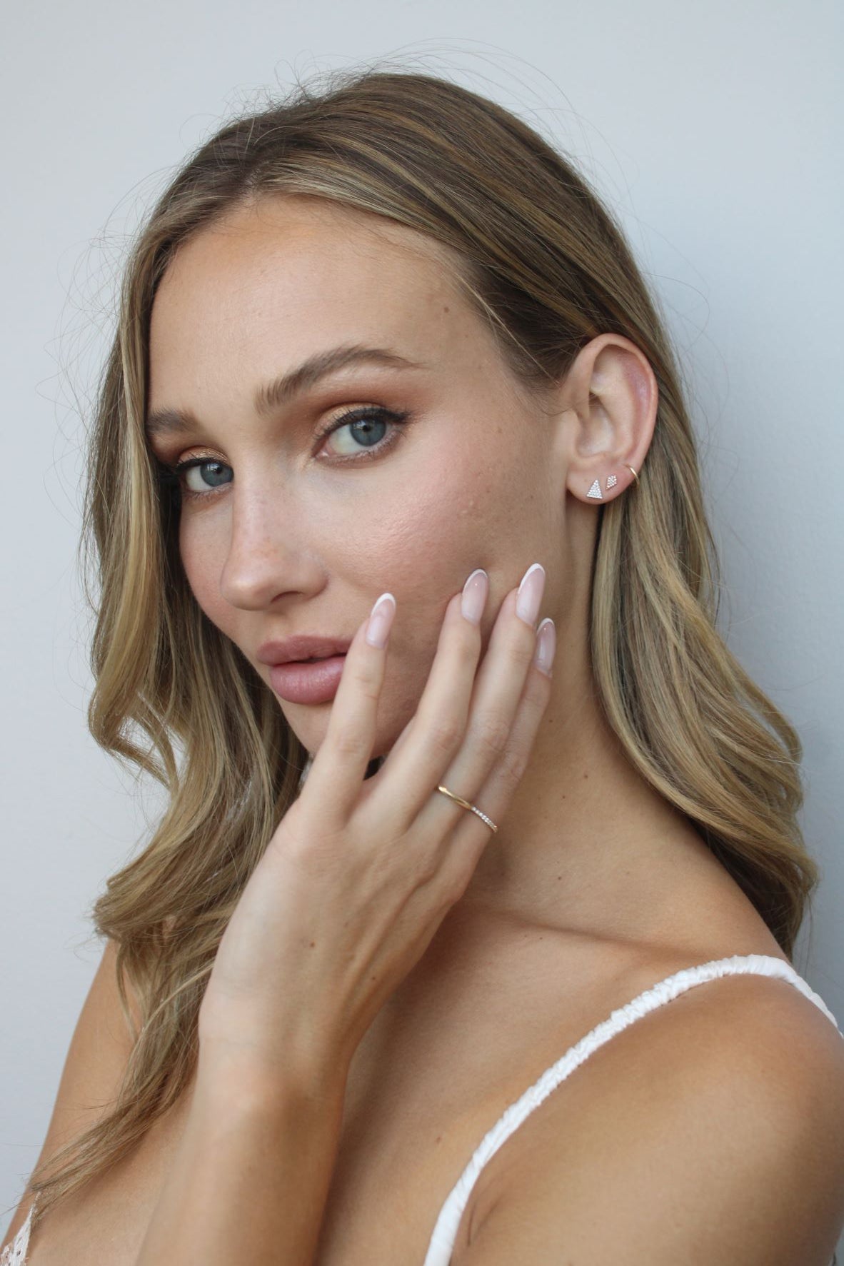 Pavé Triangle Stud