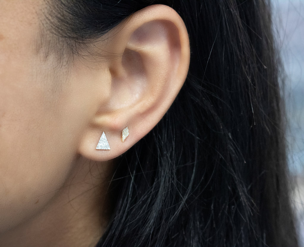 Pavé Triangle Stud