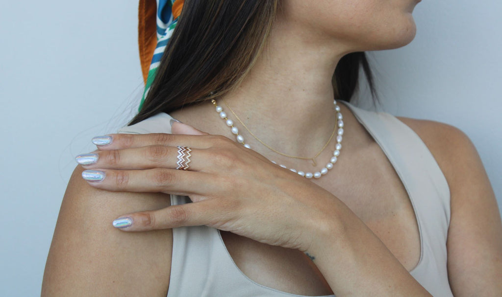 Diamond Zigzag Band
