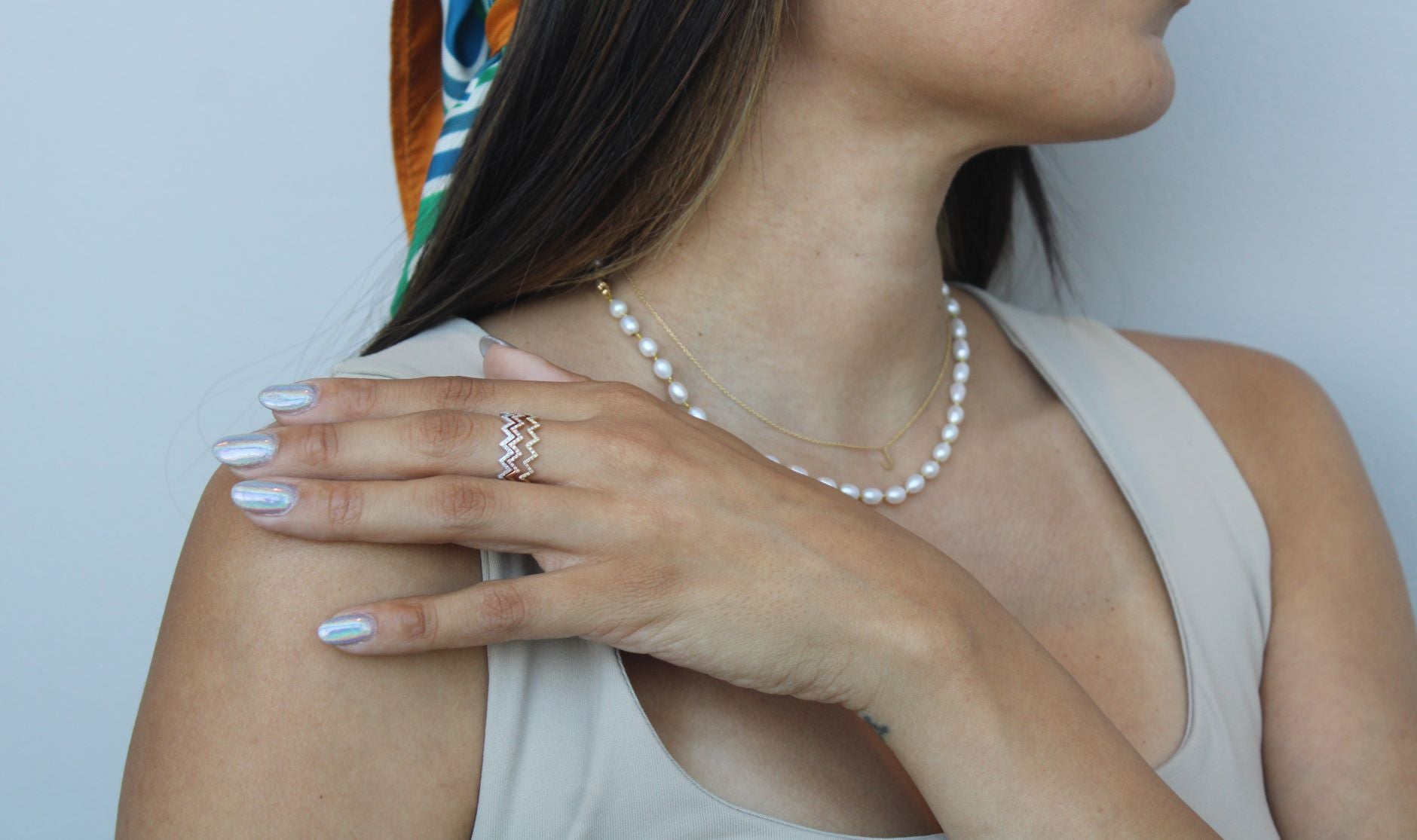 Diamond Zigzag Band