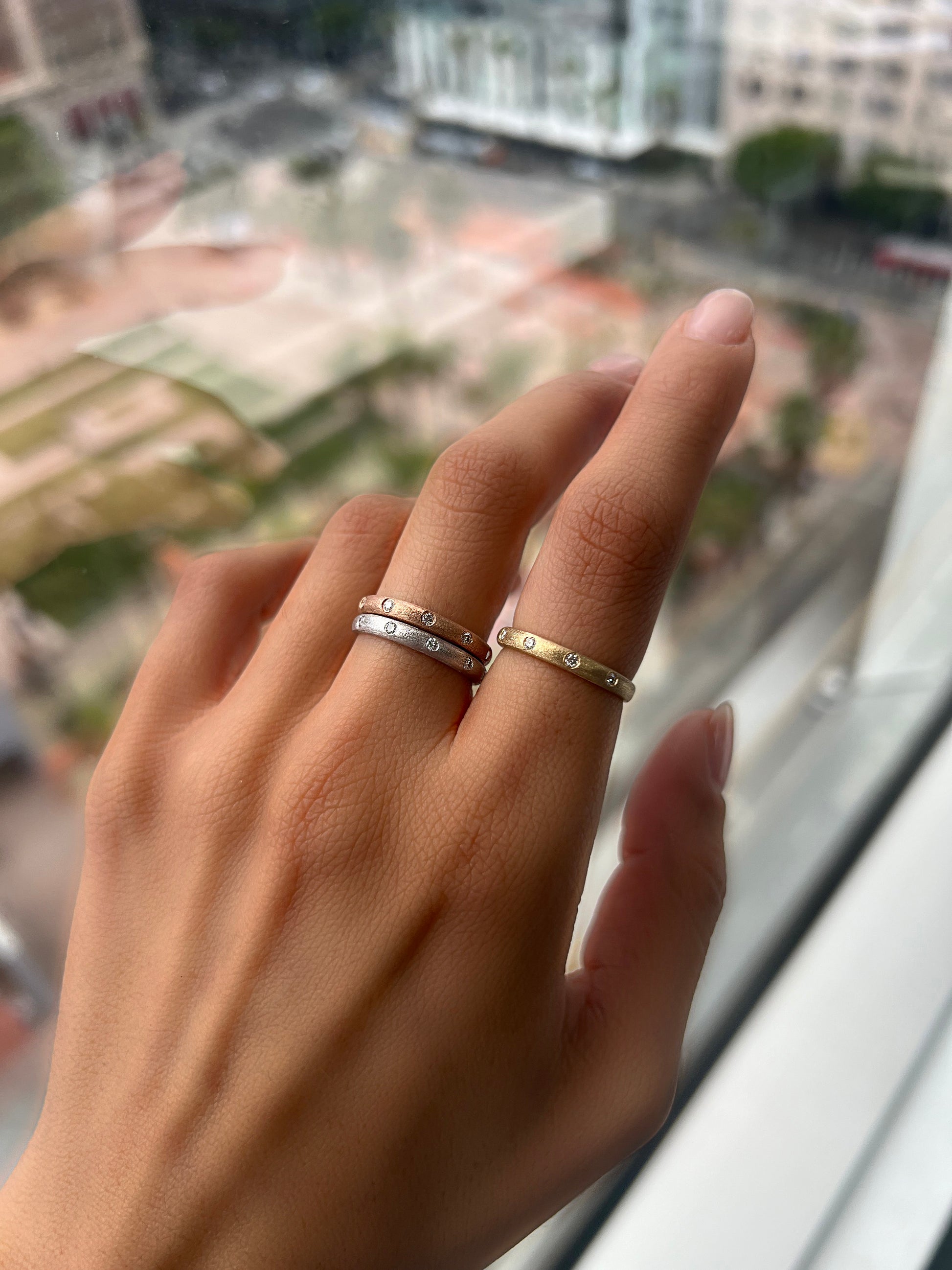 Satin Diamond Ring