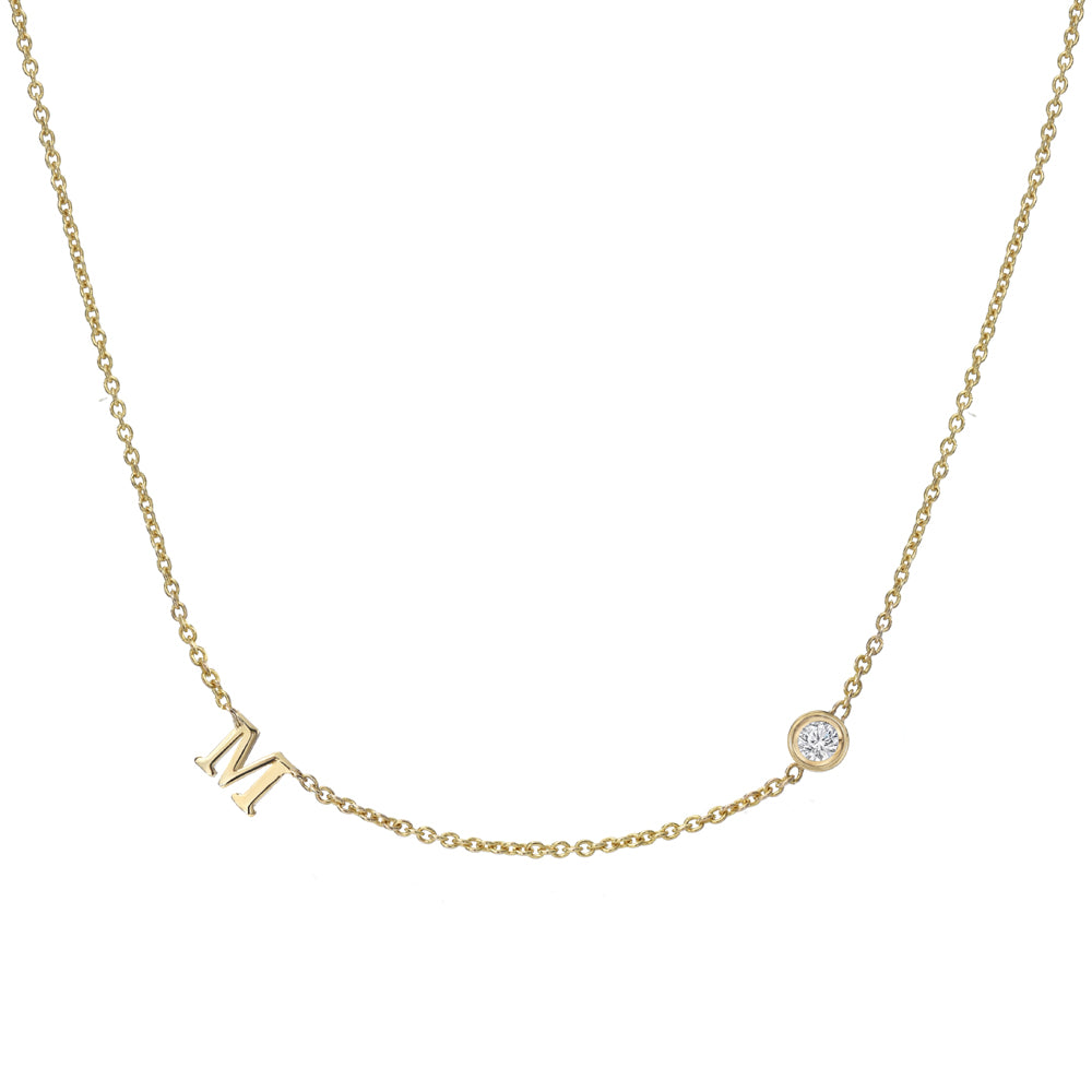 Initial Diamond Necklace